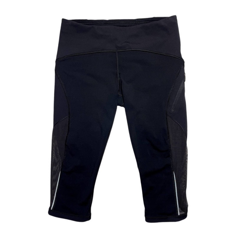 Lululemon Sun Runner Crop *17" Black Women's Size 6